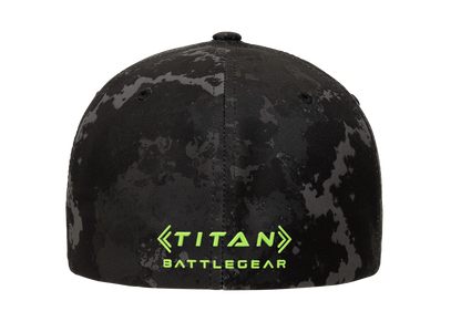 Titan FlexFit Veil Camo Hat - Poseidon Black