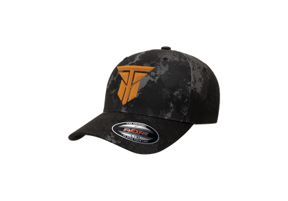 Titan FlexFit Veil Camo Hat - Poseidon Black